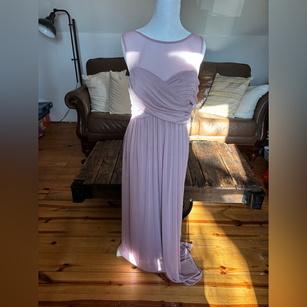 David's Bridal Lavender Floor Length Dress